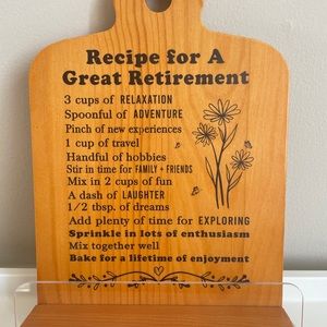 Retirement gift cookbook stand gift